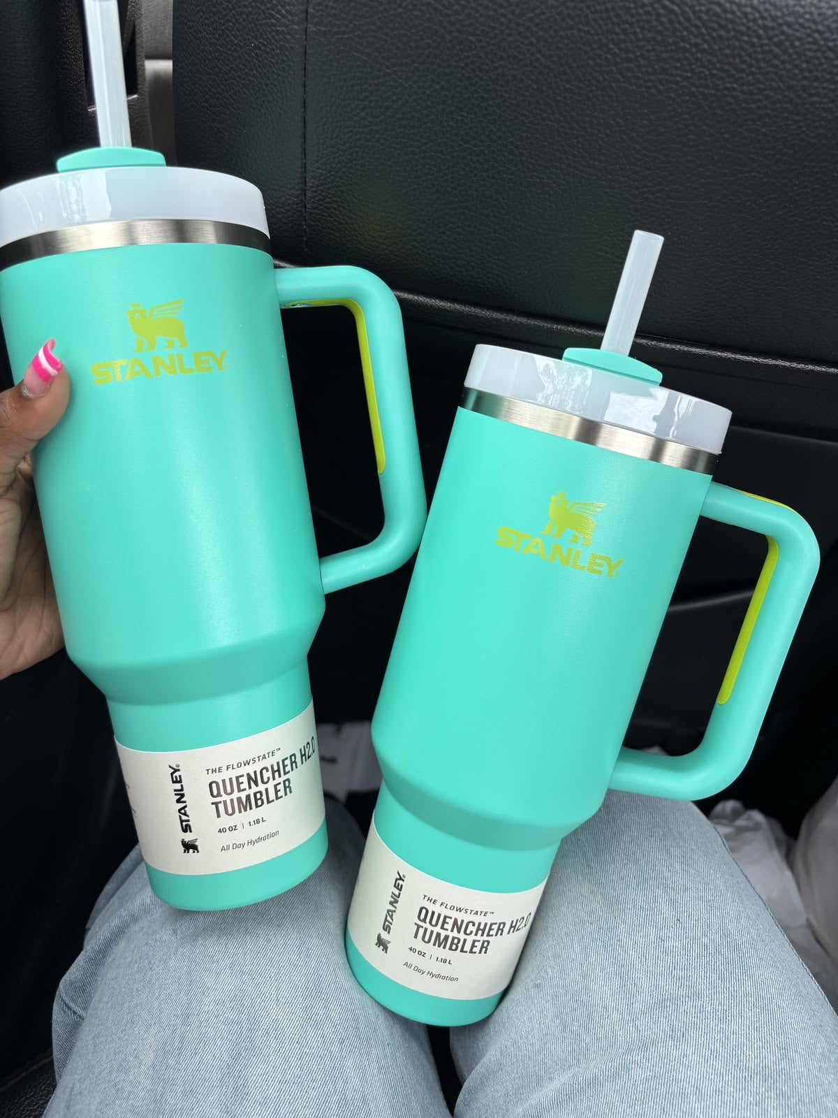 Teal Stanley cups.